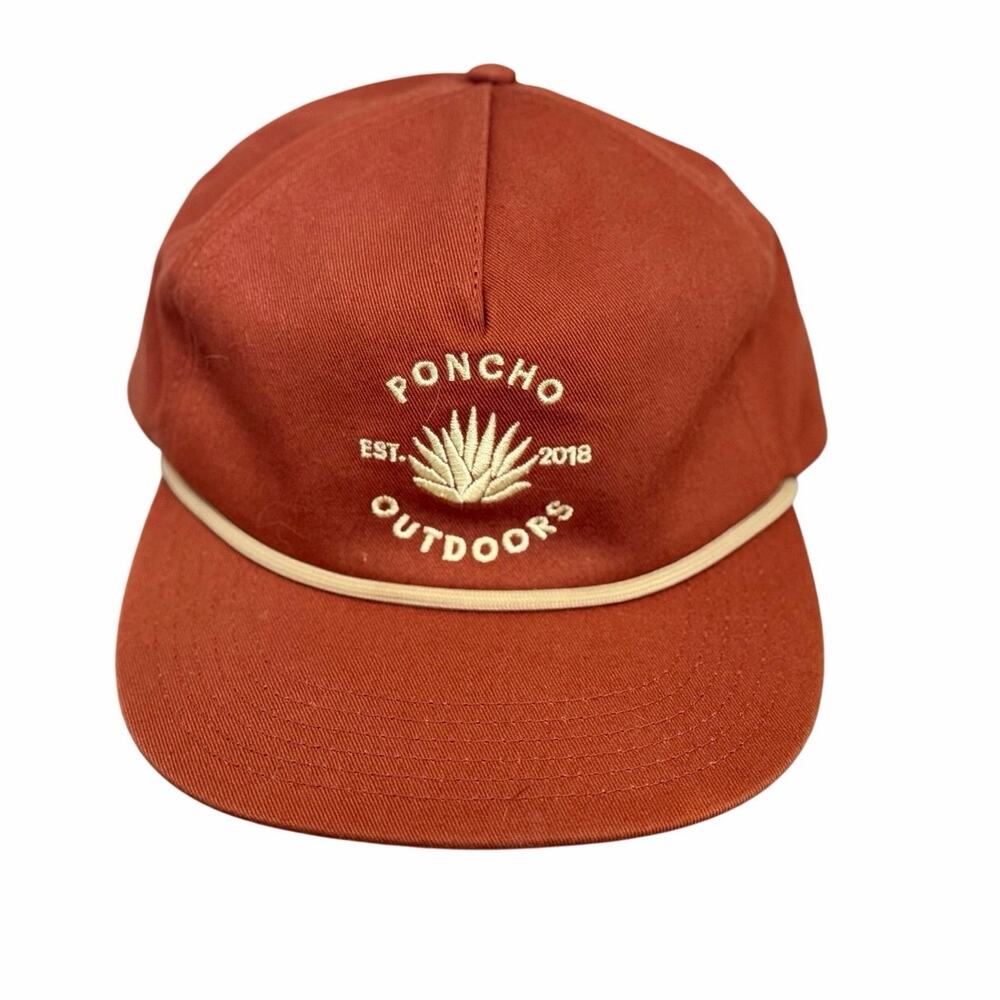 Poncho Outdoor Adjustable Snapback Baseball Hat Cap Orange Brown